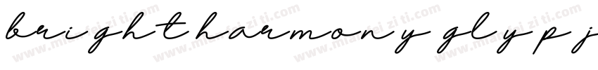 bright harmony glypjs字体转换